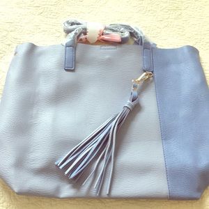 Brand new powder blue shoulder tote